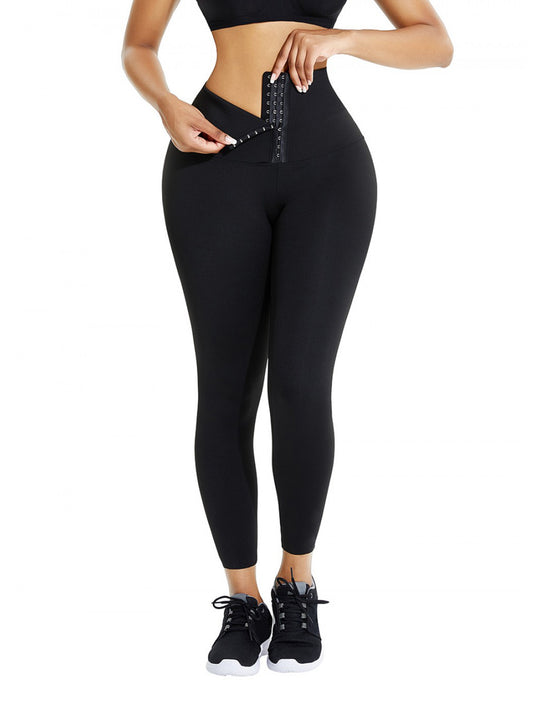 Leggings corsé de cintura alta (negro)